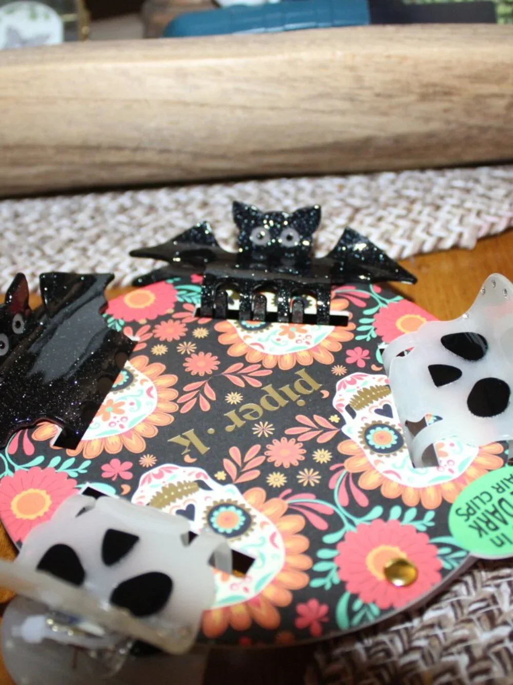 NWT Piper -K Glow in the Dark Halloween Hair clips FUN!!